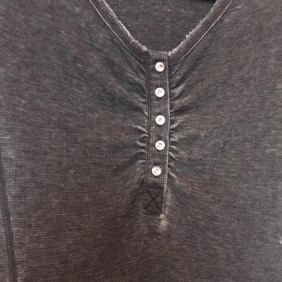 Dark grey blouse with gemstone buttons - Picture 2 of 3